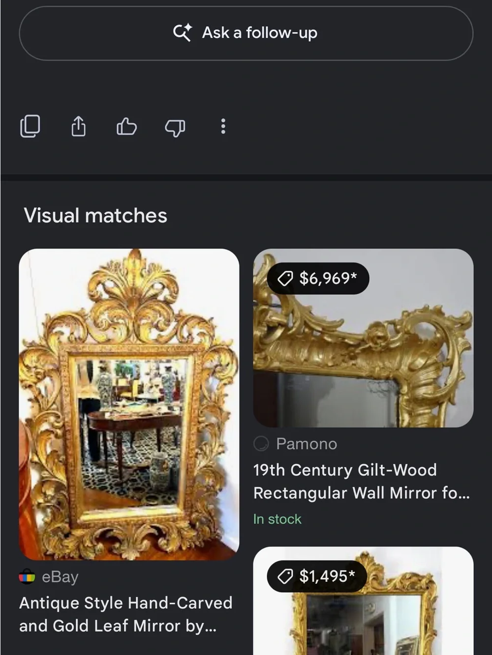 Ornate Gold Carved Rococo Wall Mirror rare one of a king $1.99k